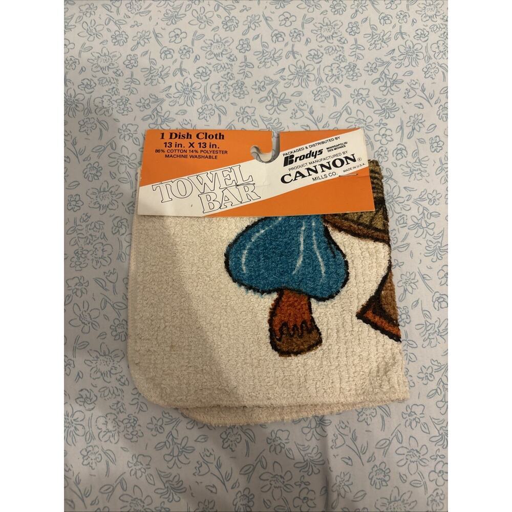 Vintage New Retro Cannon Merry Mushroom Kitchen Towel Dish Cloth NEW